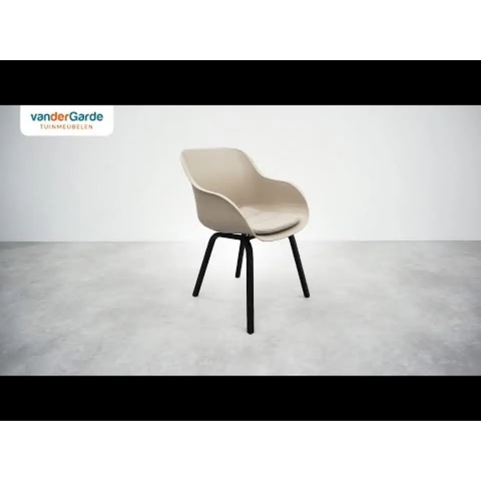 Hartman Le Soleil Element dining armstoel - Soft Taupe/Black - 2 st.