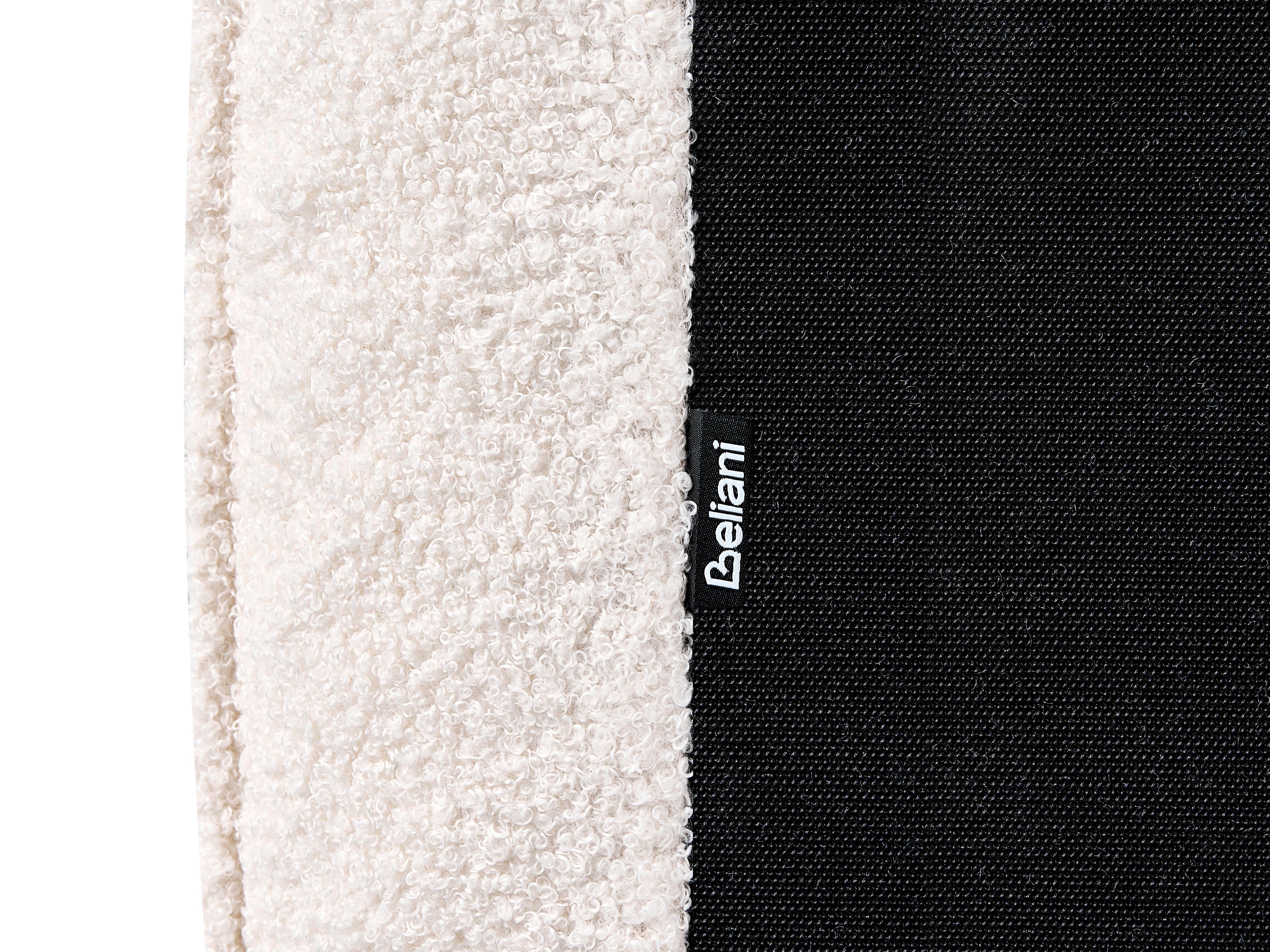 Bed Bouclé LAVAUR 180 x 200 cm Gebroken wit