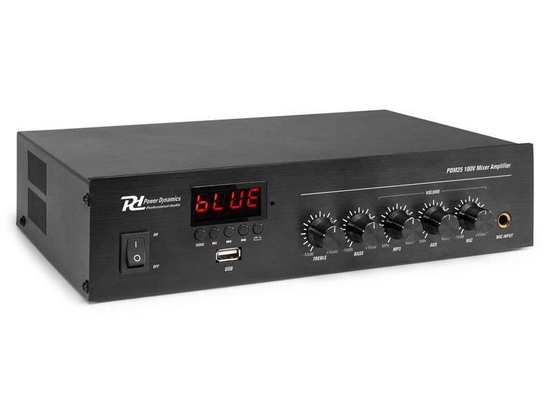 Power Dynamics Verstärker Pro PDM25 Verstärker mit Mixer, Bluetooth und Mediaplayer