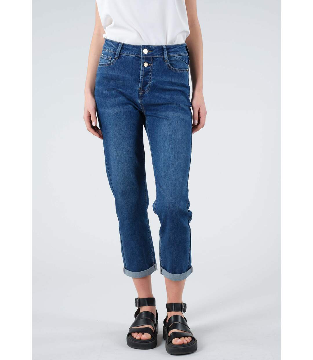 Jeans mom regular délavé DJENA
