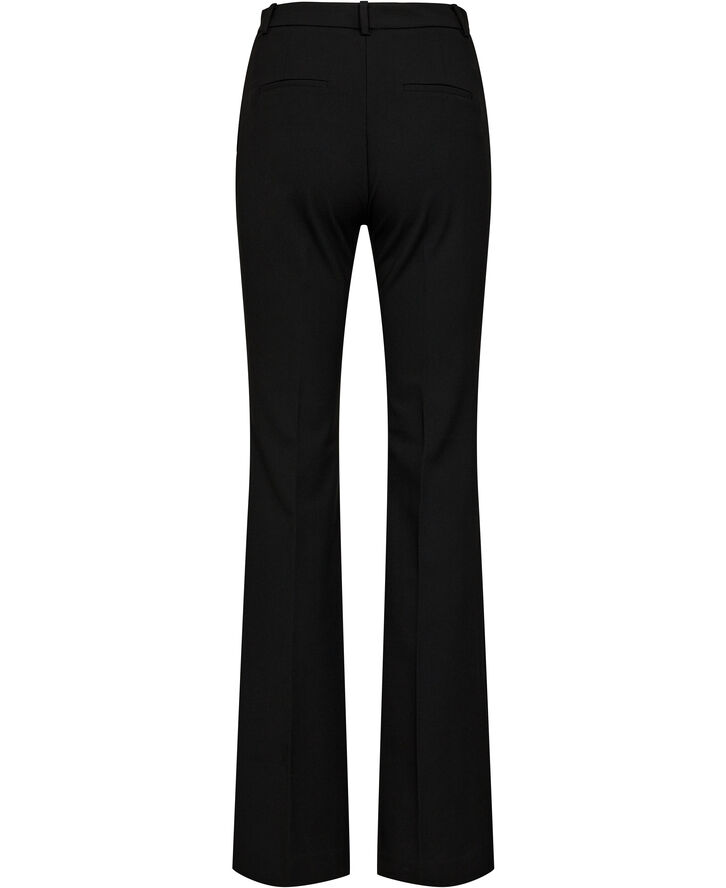 MANGO High-waist flared trousers Black