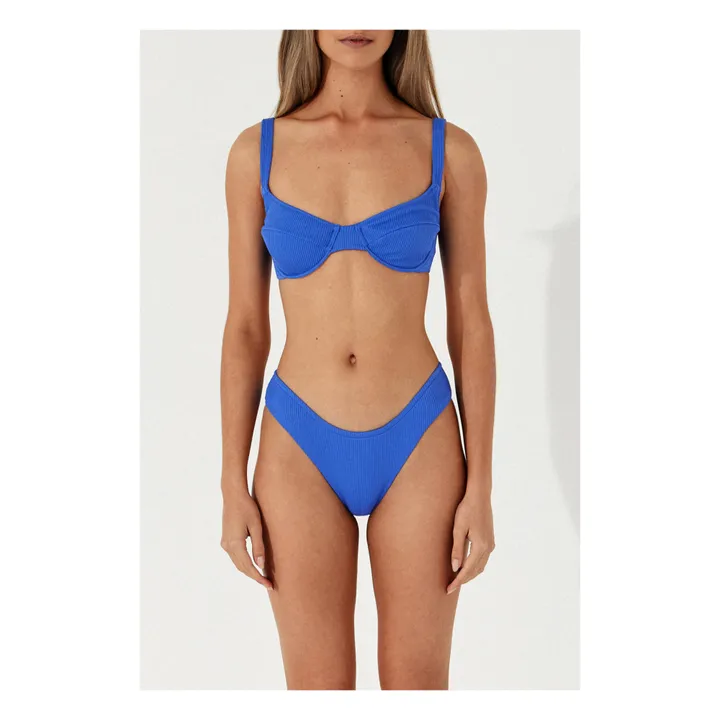 Zulu & Zephyr Haut de Maillot Marine Côtelé | Bleu