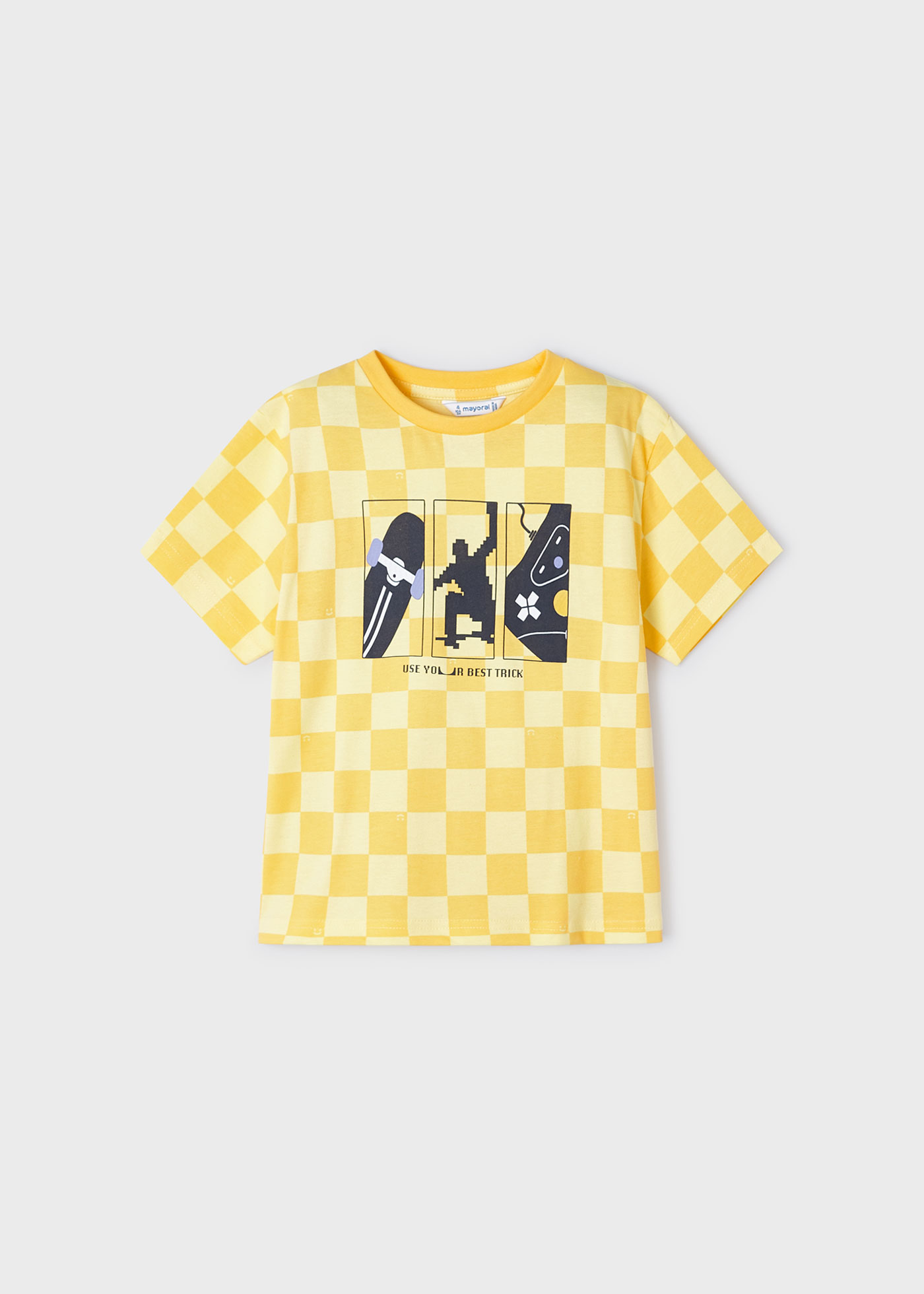 Camiseta xadrez Better Cotton para meninos