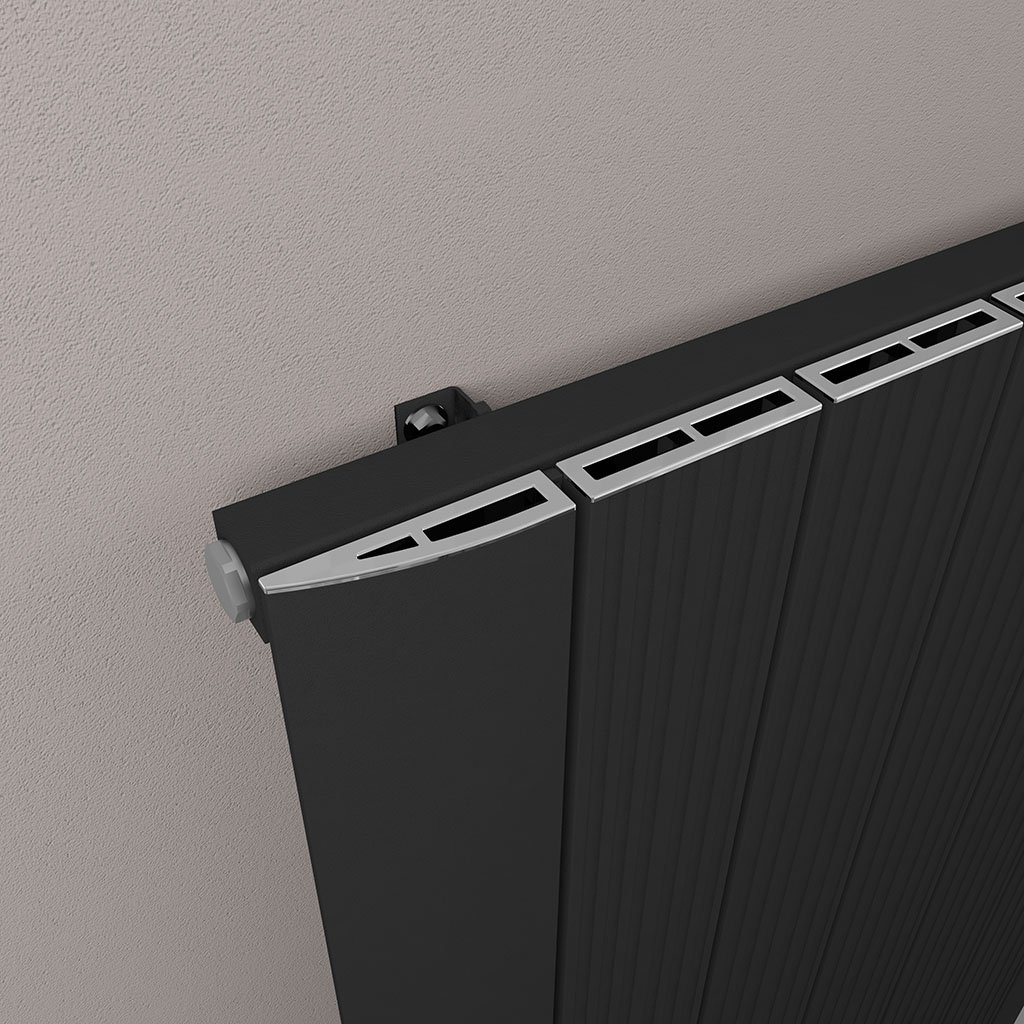 Eastbrook Trent paneelradiator 28x180cm 762W zwart mat