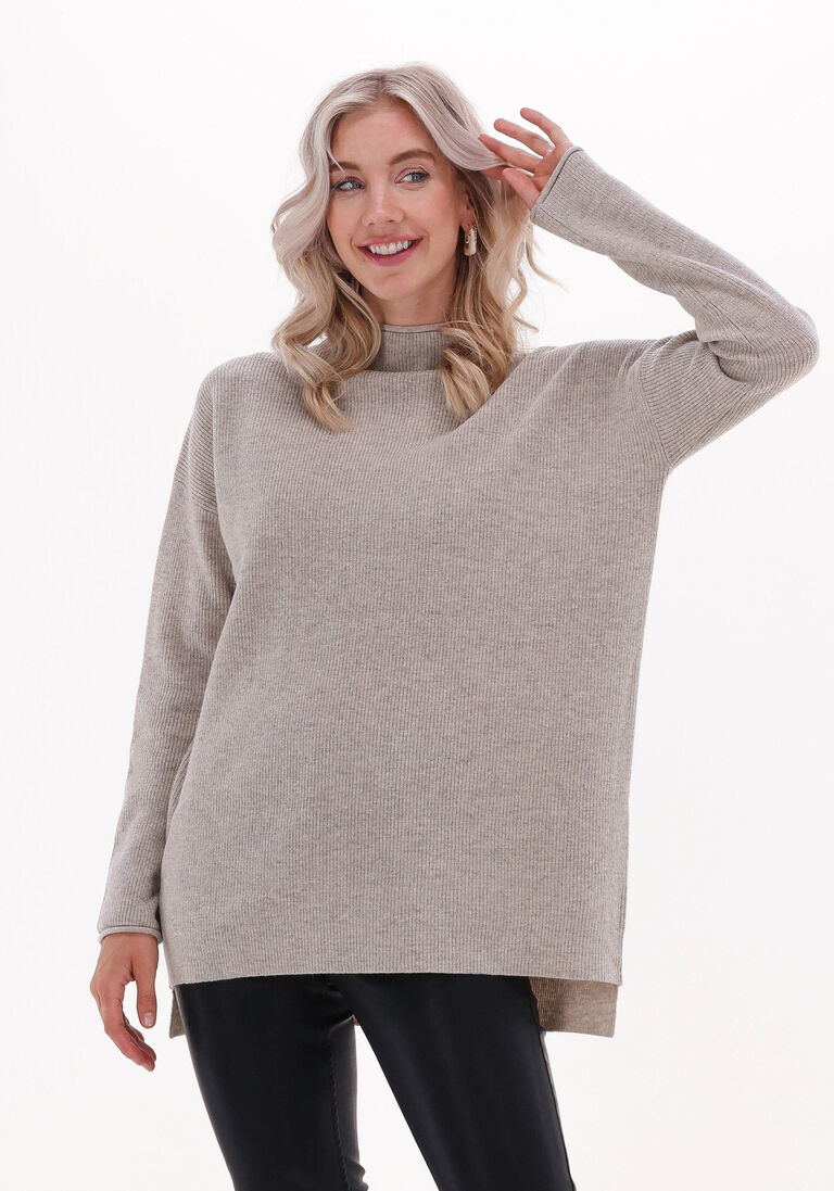 KNIT-TED zand knit-ted trui amaka pullover