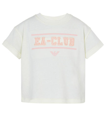 Emporio Armani T-Shirt - Weiß m. Rosa