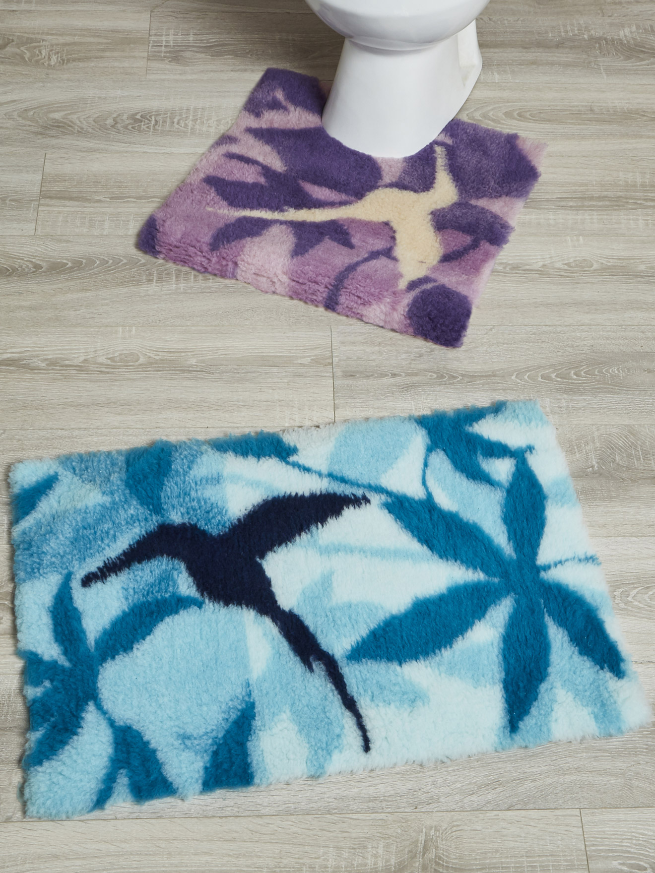 Tapis de bain colibri