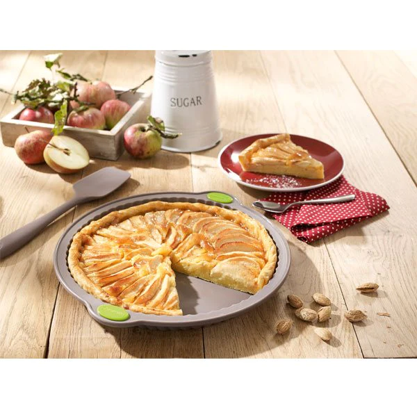 Rigiflex Moule à tarte cannelée en silicone structure acier 26 cm Math