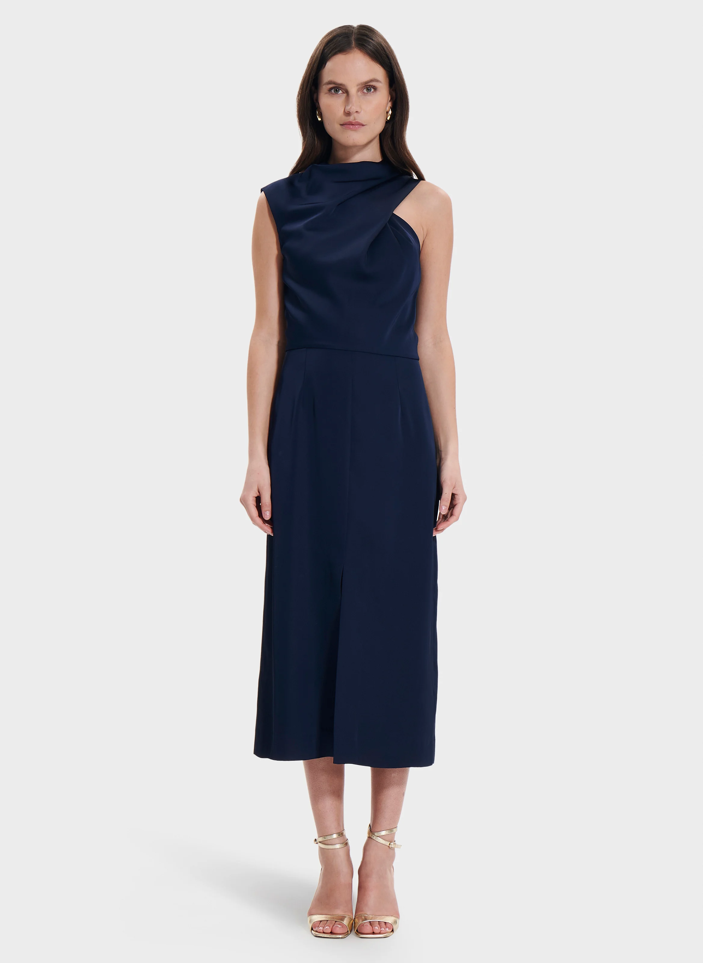 RYVANA - Robe midi asymétrique | Bleu