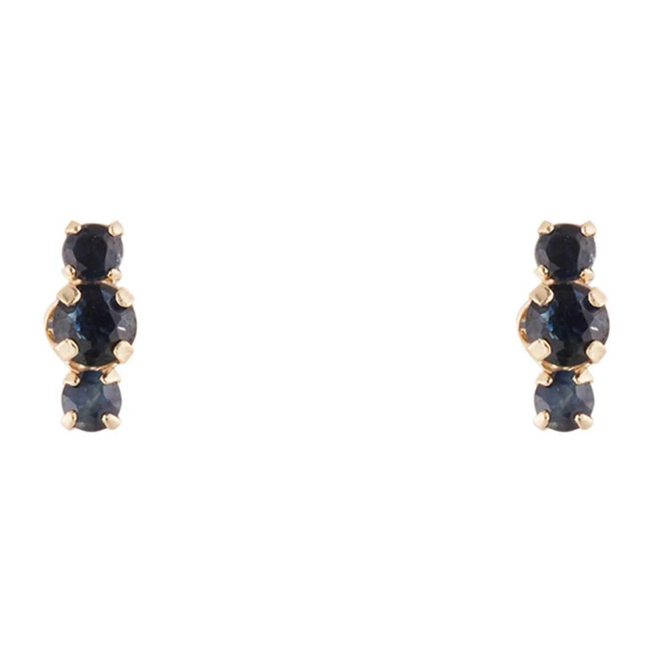 Instant d'Or Boucles d'oreilles Saphirs Eblouissants 0.42 ct  or jaune