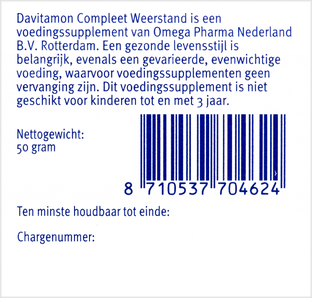 Davitamon Compleet Weerstand Dragees 100ST