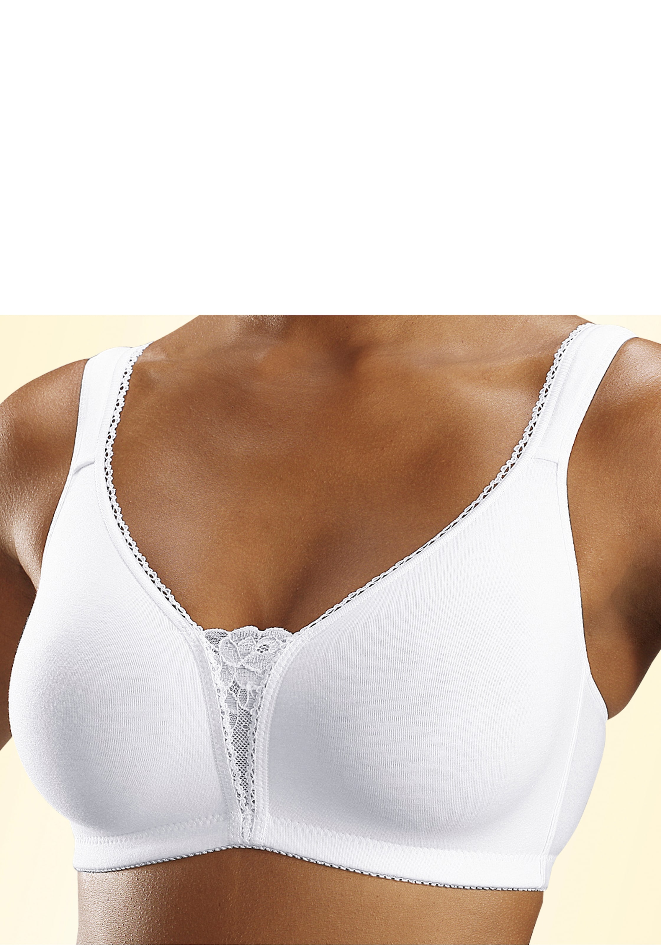 petite fleur Soft-BH, 2 Stücker Packung, ohne Bügel mit Spitzen-Details