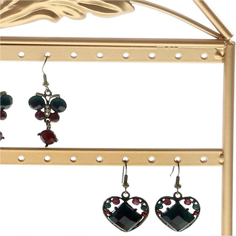 Porte bijoux porte bijoux cadre mixte corbeille baroque avec panier Doré