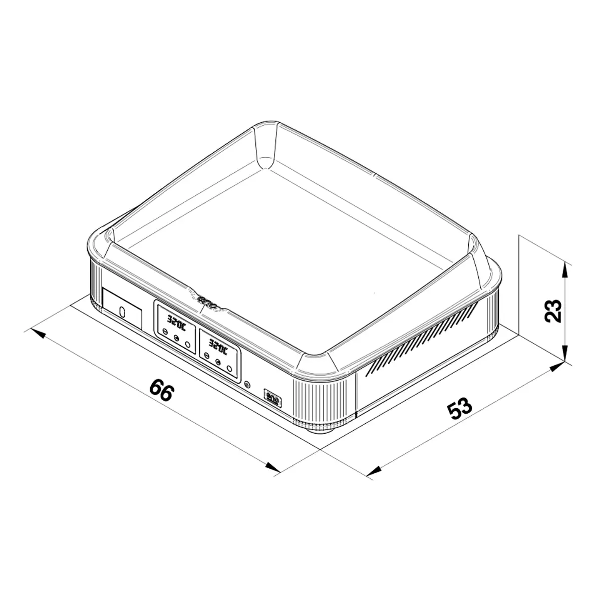 Plancha Enosign Electrique 65 ENO Silber