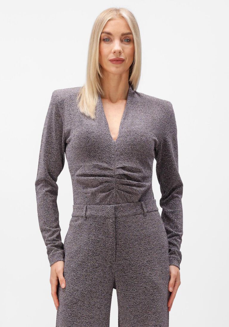grijze dante6 top healey lurex body top