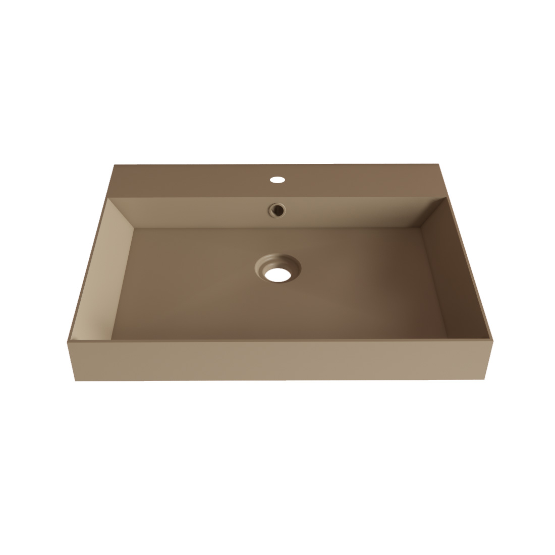 SaniGoods Kolo wastafel 60cm met 1 kraangat mat cappuccino