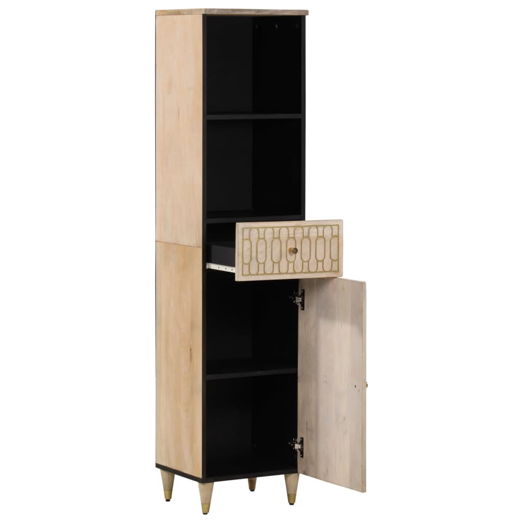 vidaXL Badkamerkast 38x33x160 cm massief mangohout