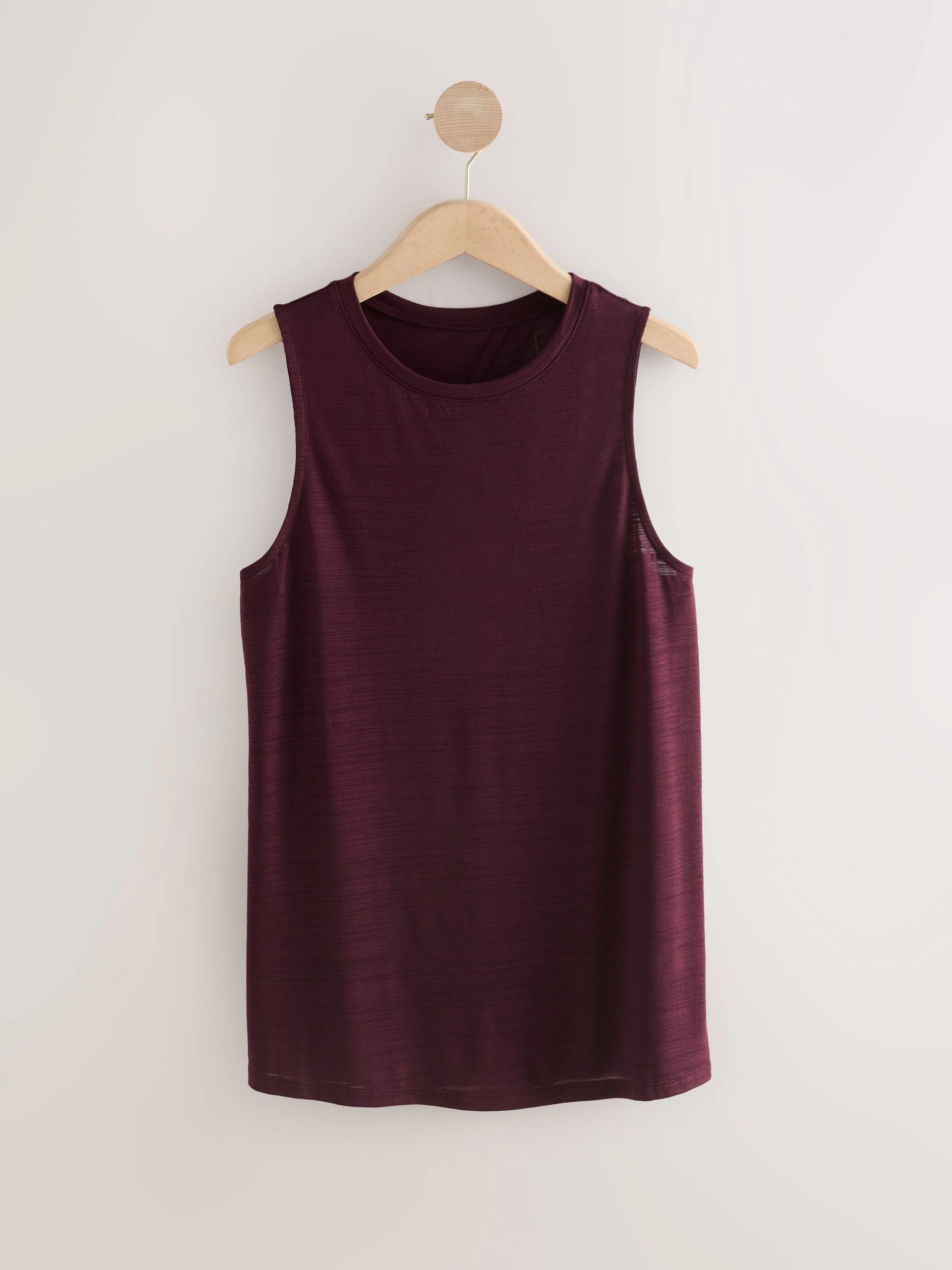 Bordeauxrood - Actieve lichtgewicht open rug tanktop