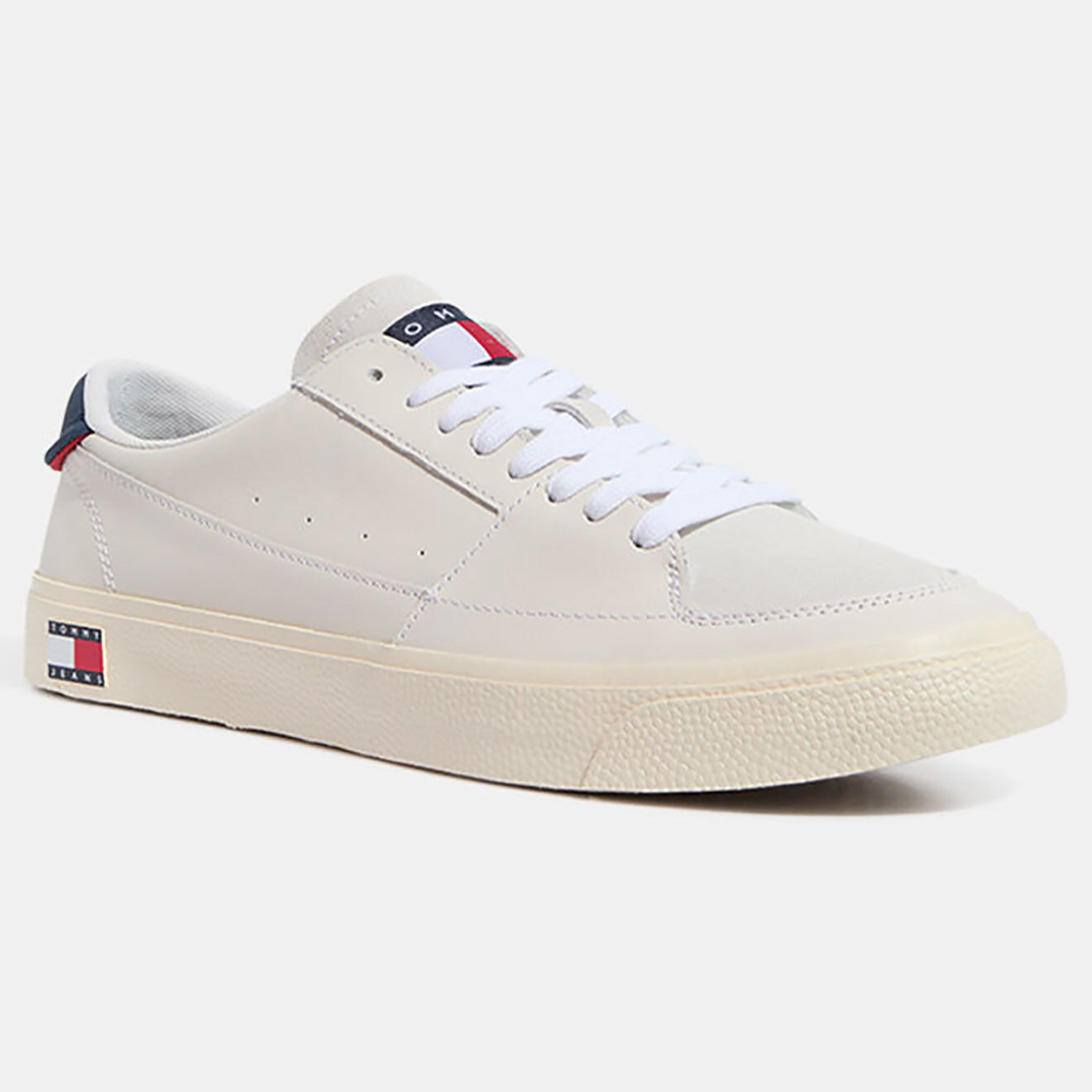 Tommy Jeans Baskets en Cuir Vulcanized blanches