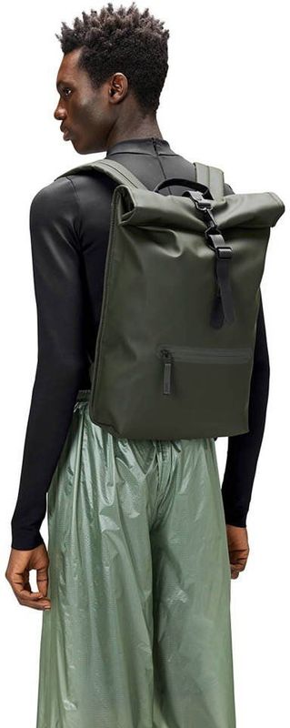 Rains Rolltop W3 Unisex Rugzak Groen