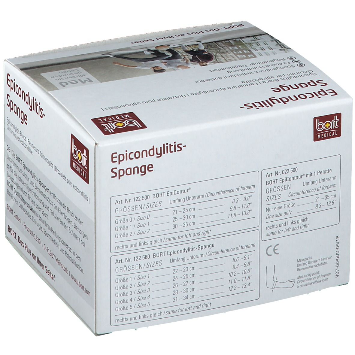 BORT Stabilo® Epicondylitis-Spange mit ulnarer Entlastung Gr. 5 grau