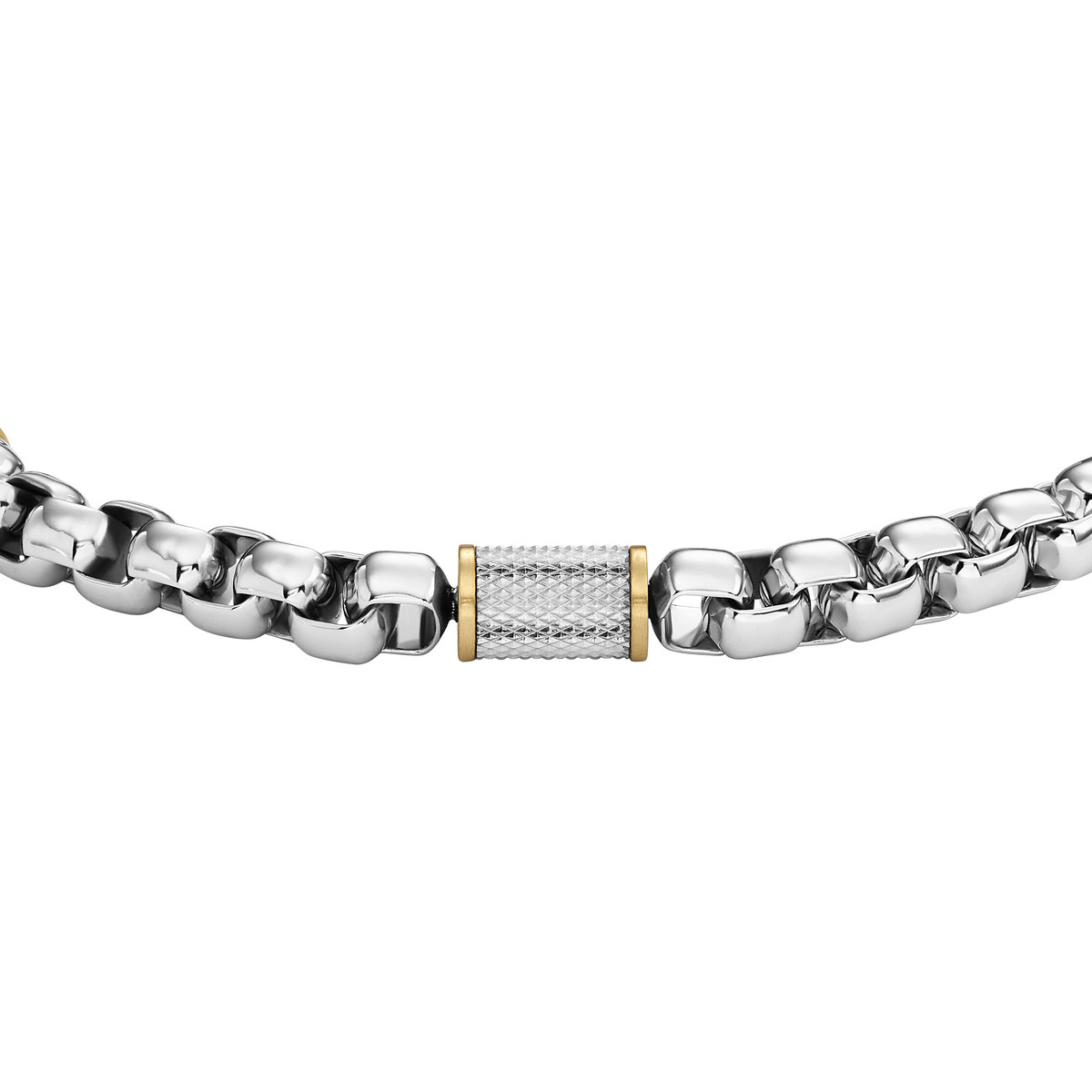 Bracelet FOSSIL acier inoxydable bicolore 19,5 cm