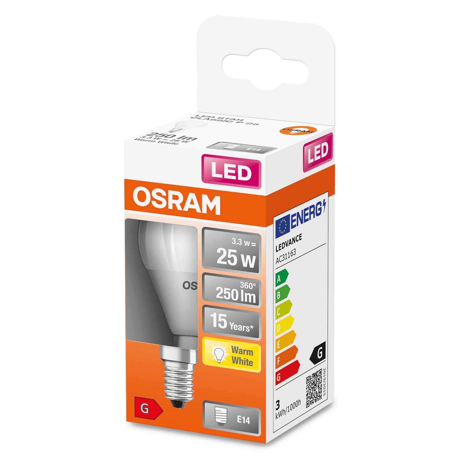 LED-Leuchtmittel ST CLP25 - Tropfen - E14 - 3,3 Watt