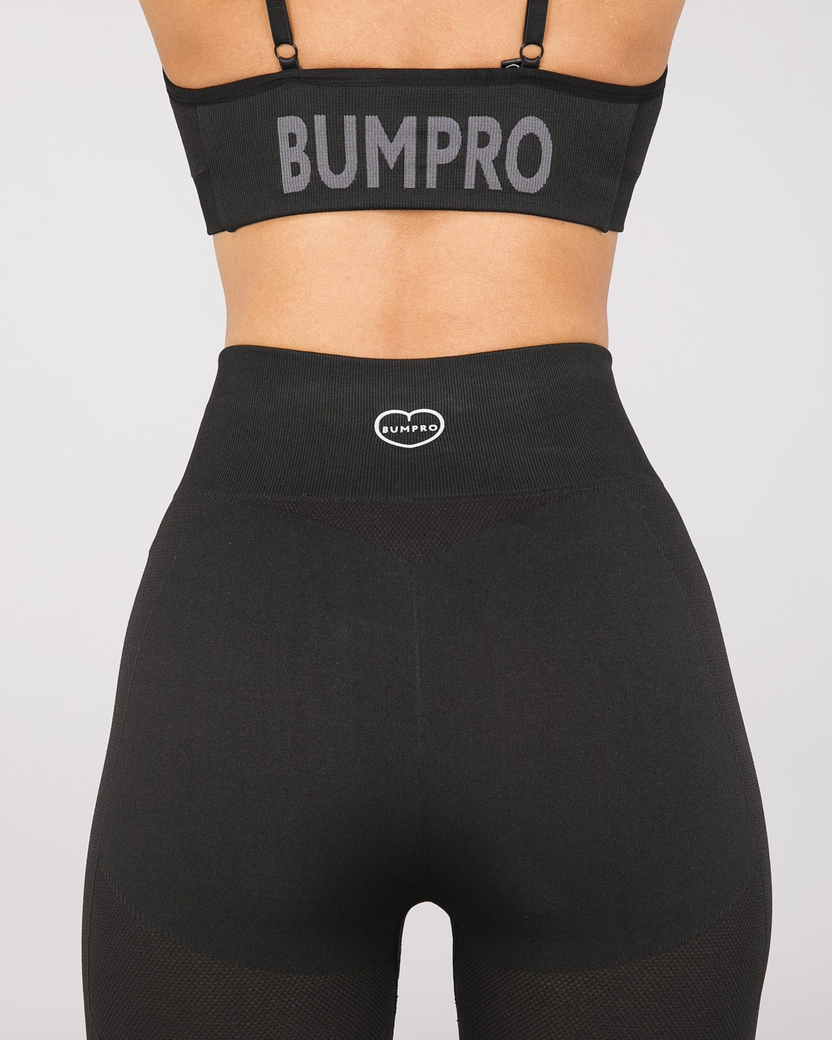 Bumpro Tights Power Up! Black &amp; Green Melange (2-pack)