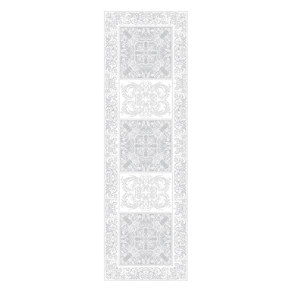 Chemin de table antitache déperlant pur coton bio blanc 54X149 Garnier