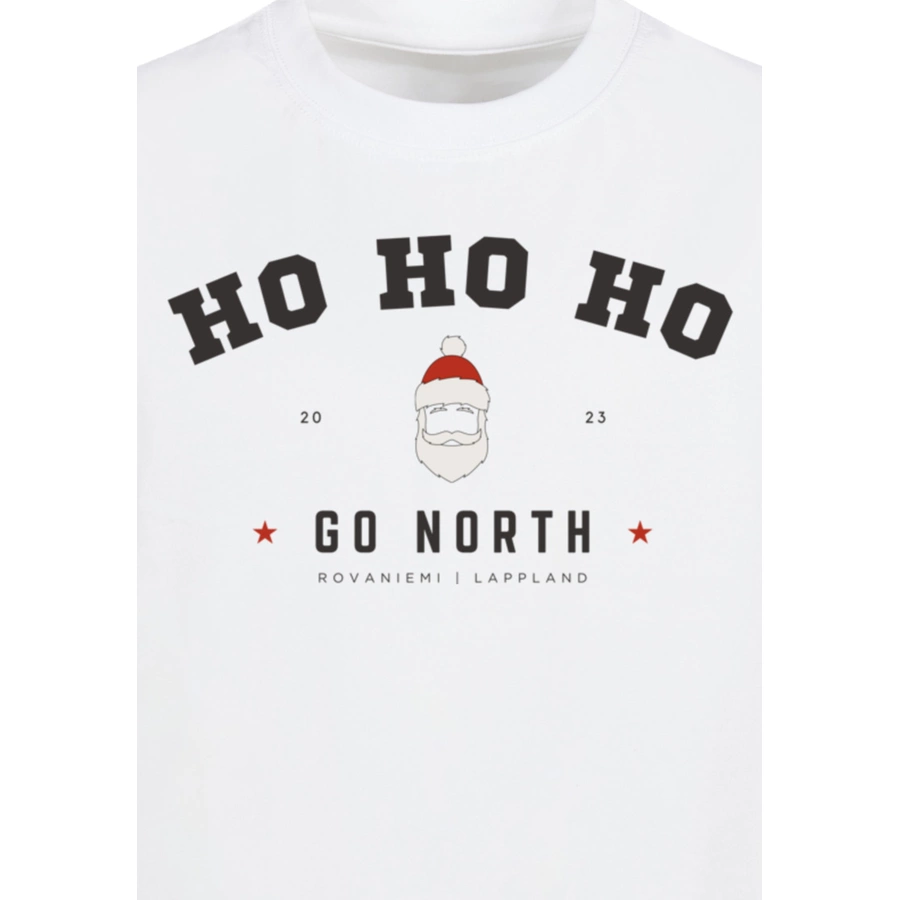F4NT4STIC Basic Kids Tee Ho Ho Ho Santa Claus Weihnachten weiß