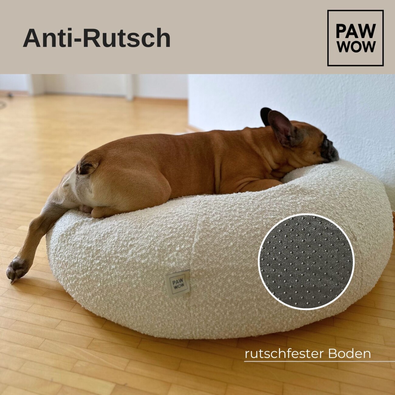 PAW WOW Hundebett LENI Bouclé Beige