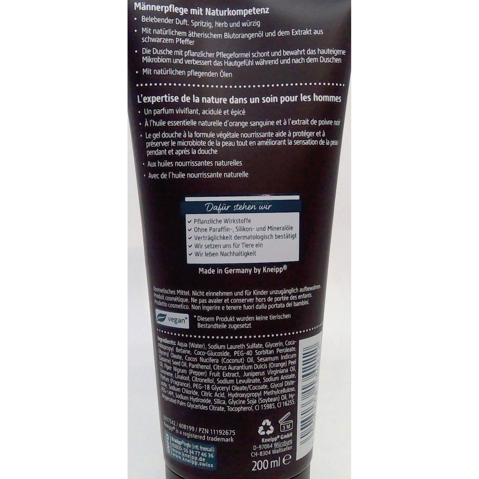 Kneipp 2in1 Dusche Männersache 2.0 200 ml