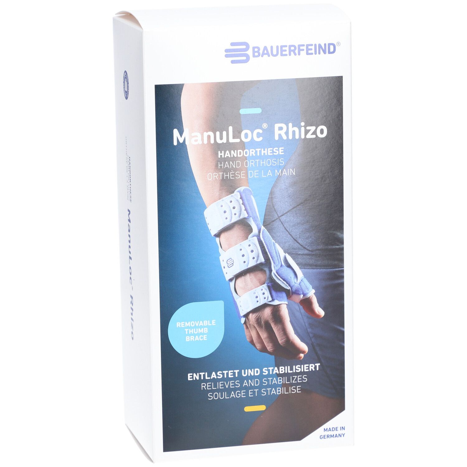 BAUERFEIND Manuloc® Rhizo Orthese Handgelenk-Daumen Stabilisator Größe 1 rechts