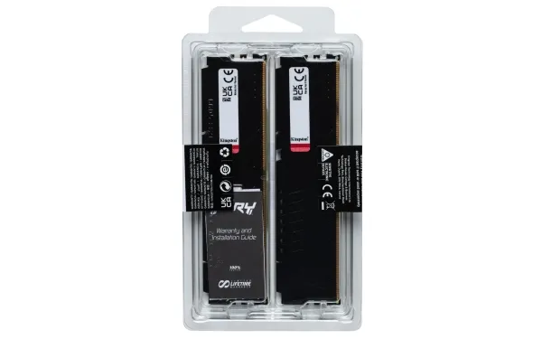 Kingston FURY Beast - DDR5 - sæt - 64 GB: 2 x 32 GB - DIMM 288-PIN - 6000 MHz / PC5-48000 - CL30 - 1.4 V - ikke bufferet - on-die ECC - sort