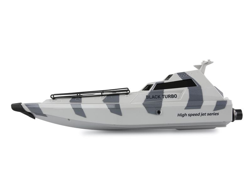 Amewi Militärboot Black Turbo Weiss, 420 mm, RTR Ferngesteuertes Boot mit Jetantrieb