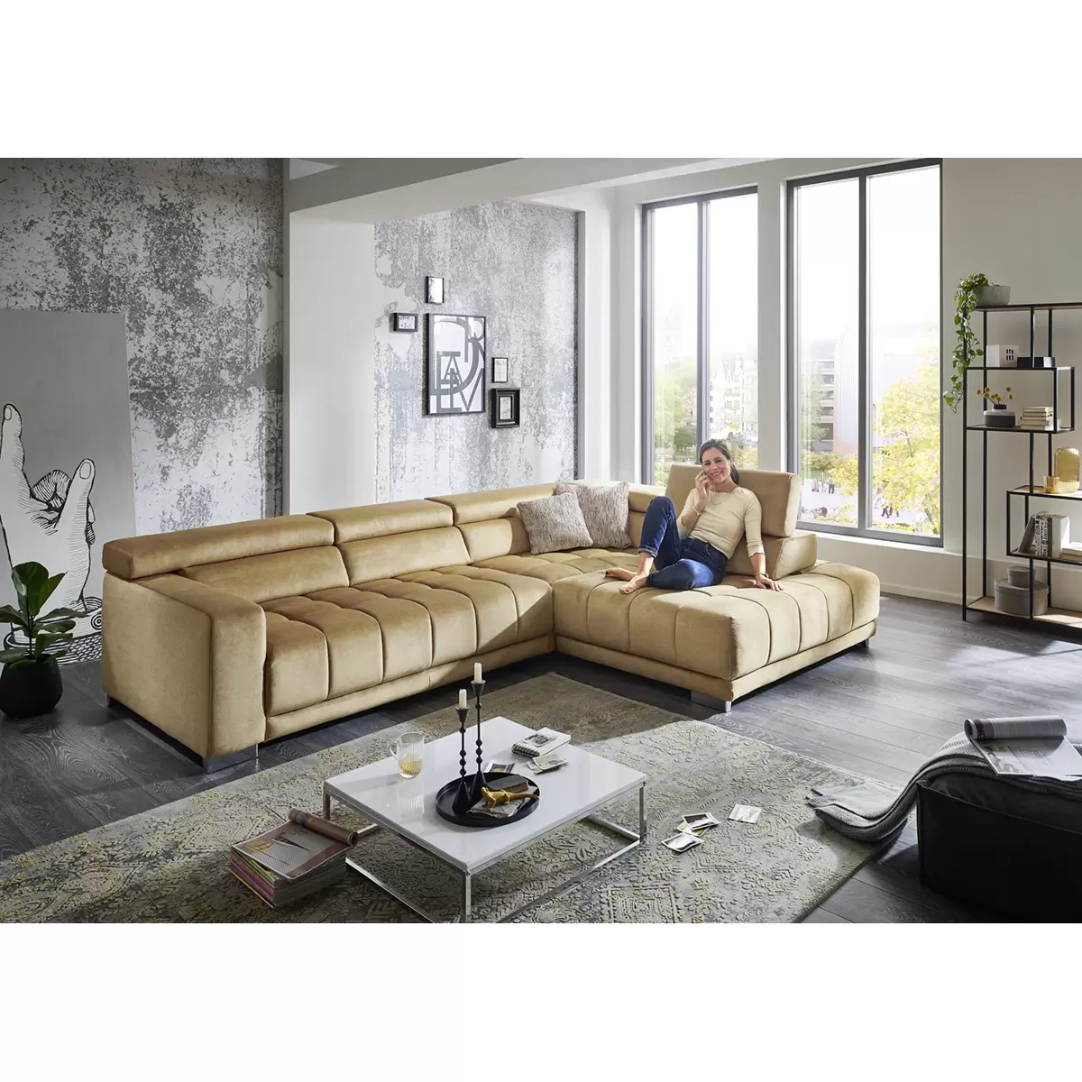 Ecksofa Curacao Gold