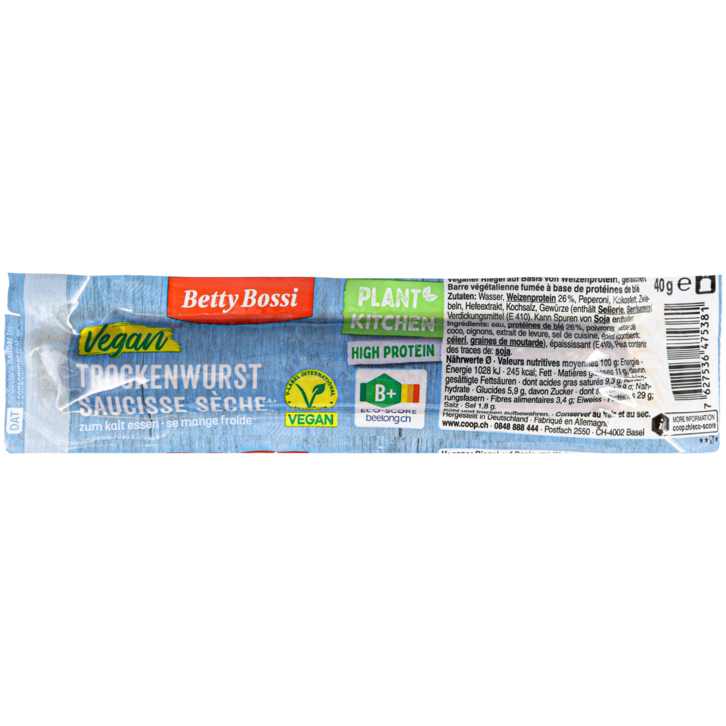 Betty Bossi Plant Kitchen Trockenwurst vegan -
