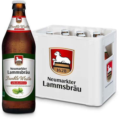 Lammsbräu BIO Dunkle Weisse Alkoholfrei Kiste 10x0,5 l (MEHRWEG)