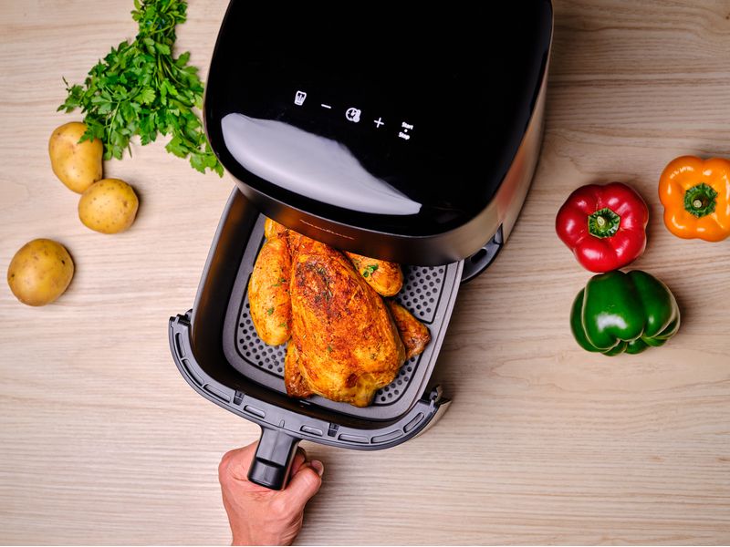Tefal Heissluft-Fritteuse Easy Fry Max EY2453CH Dunkelgrün Vielseitiges Kochgerät mit Heissluft