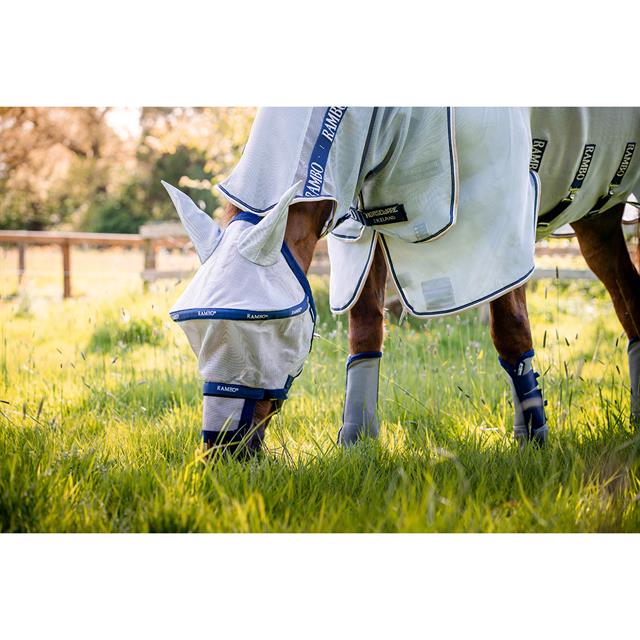 Vliegendeken Horseware Rambo Protector Met Hals Zilver-blauw