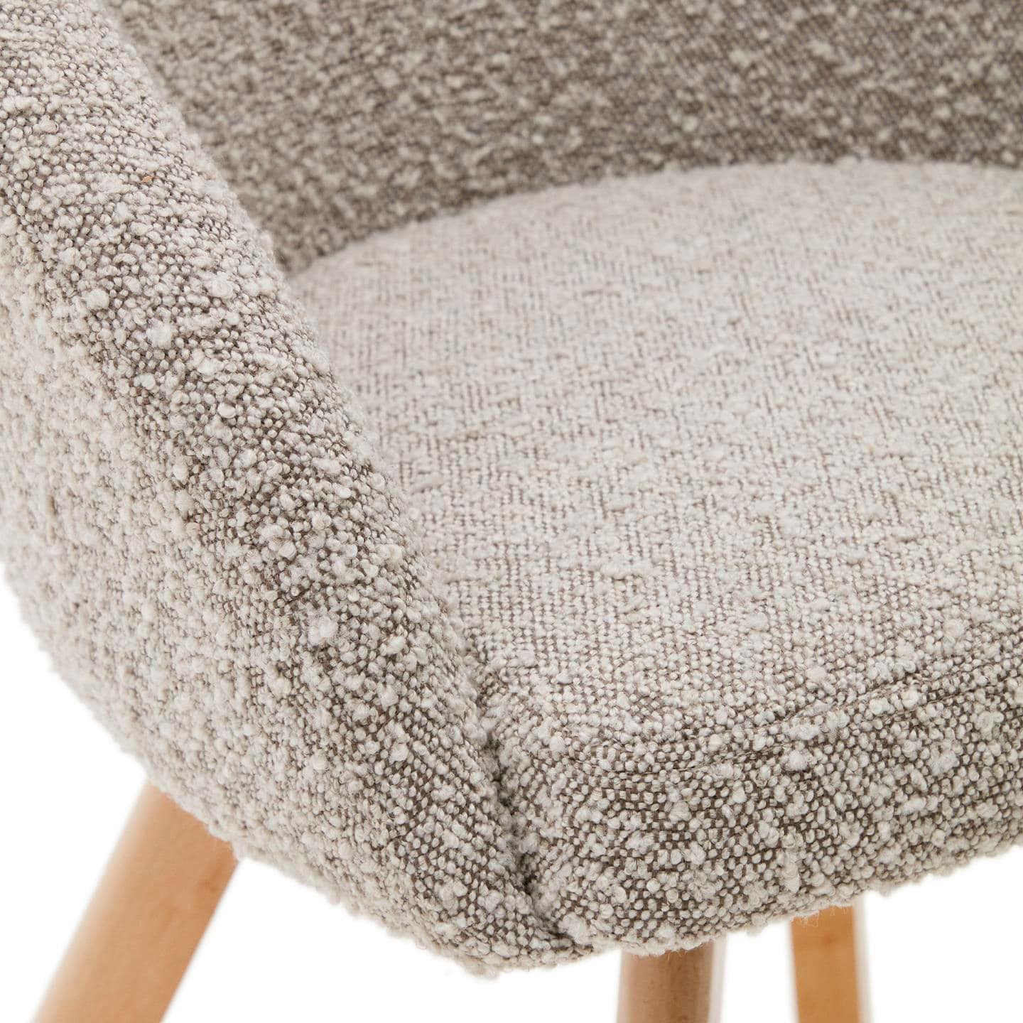 Kave Home Drehstuhl MARVIN grau/Buche massiv