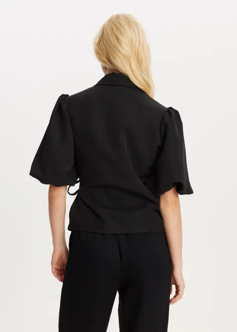 Blazer met strik zwart (ZWART)