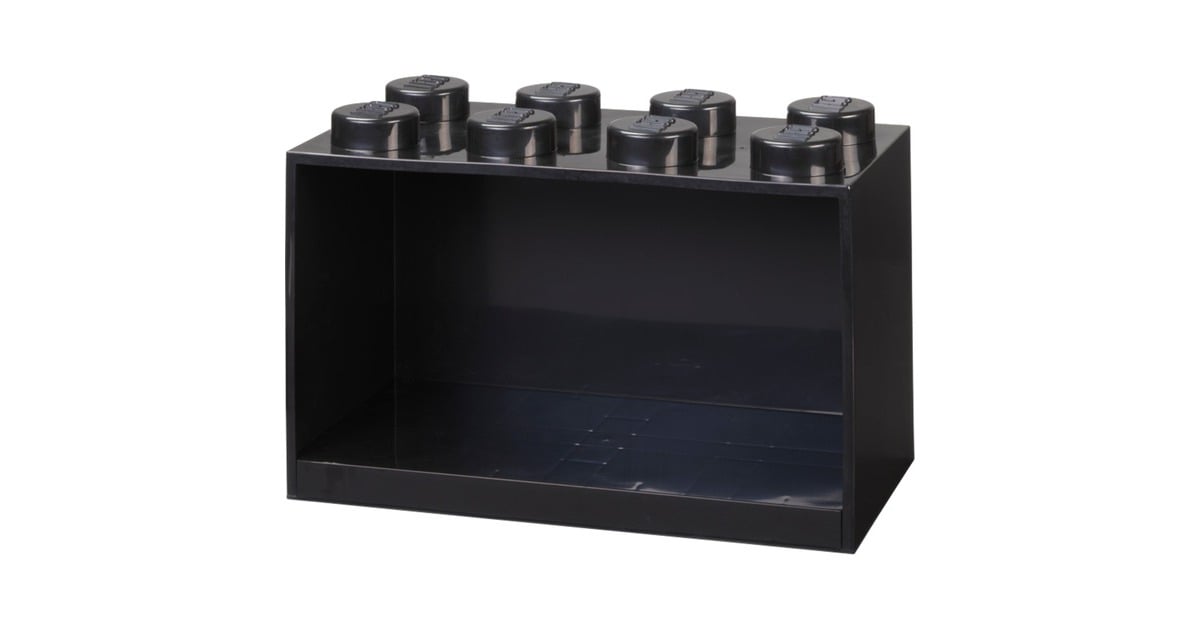 Room CopenhagenLEGO Brick Shelf, 8 noppen wandschap  (Zwart)