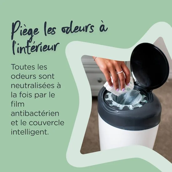 Poubelle à Couches Simplee, 6x Recharges   Gris        de               Tommee Tippee