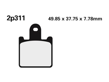 Plaquettes de freins Nissin route /Off-Road métal fritté - 2P-311ST