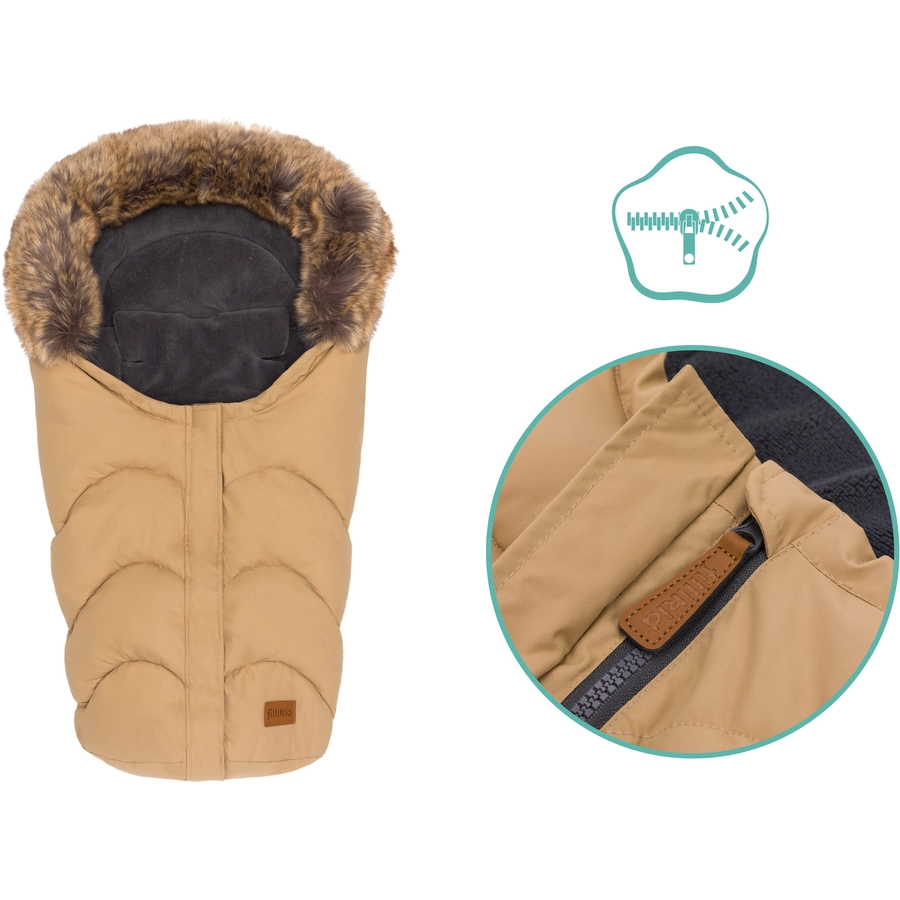 fillikid Winterfußsack Lhotse für Babyschalen Cappuccino