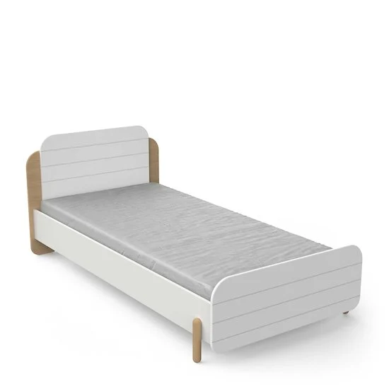 Edaj Lit Junior   Blanc Chêne        90 x 200 cm   de               CBA Meubles