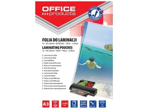 Q-Connect A3 lamineringsfolie, blank, gjennomsiktig, 100 stk