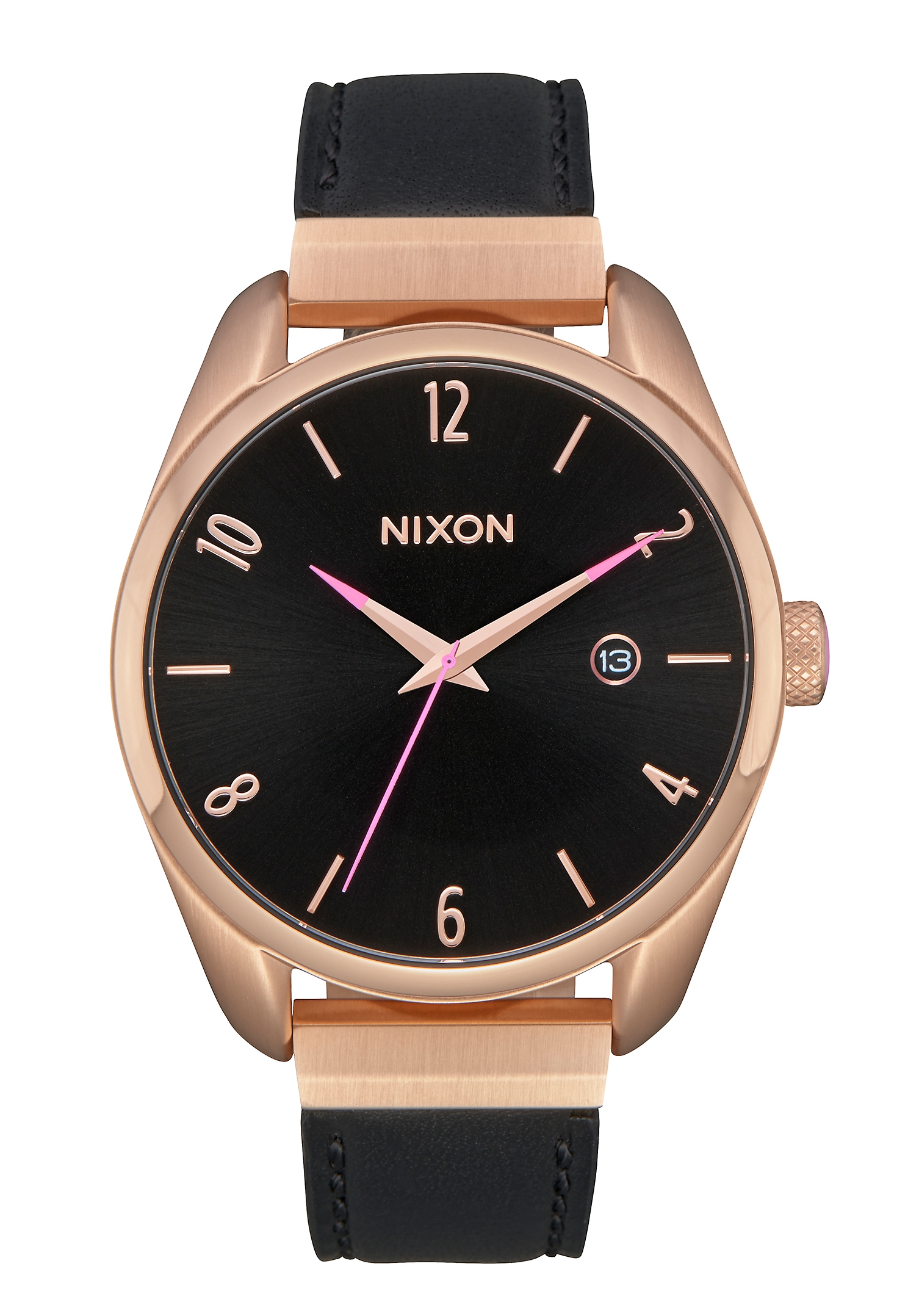 Nixon The Bullet Leather Luxe Rose Gold / Black A1185-1098