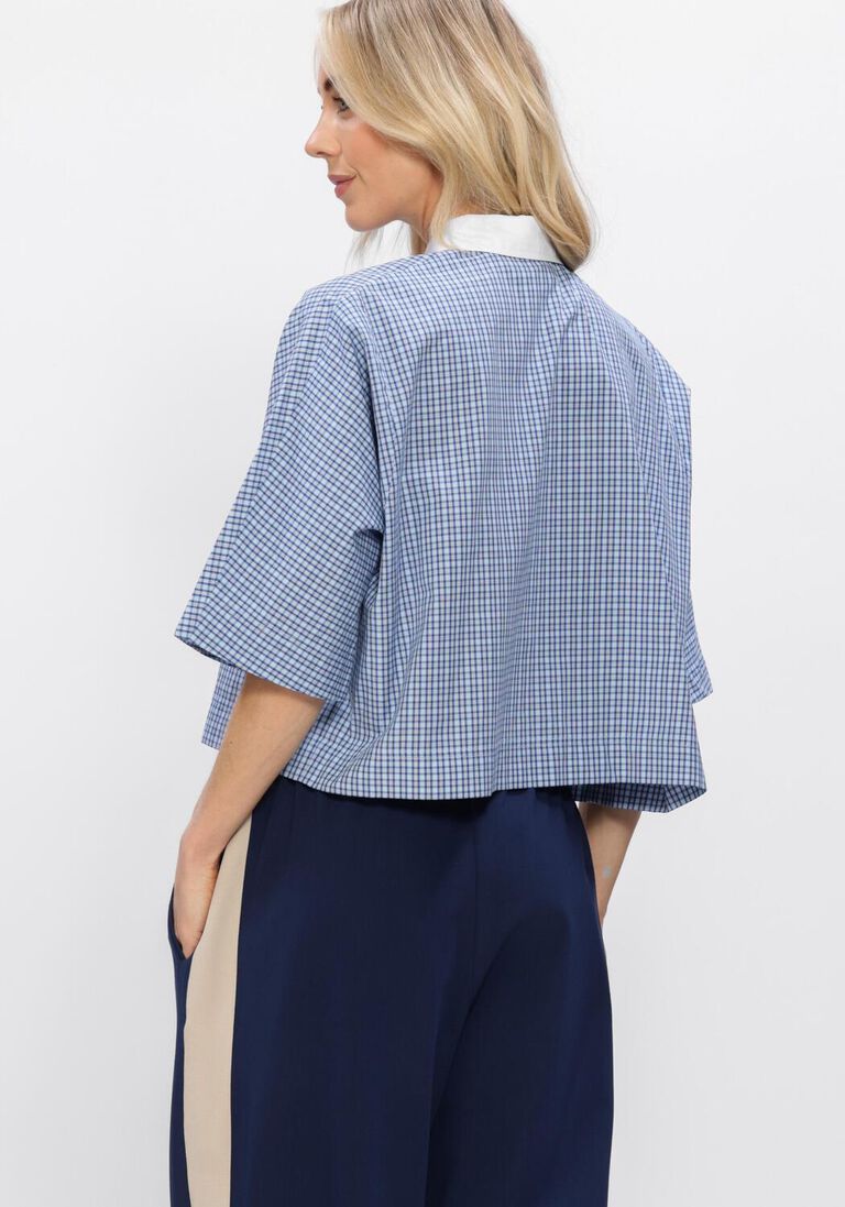 blauwe johny tops & t-shirts berry shirt cropped